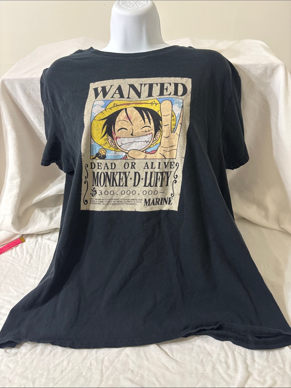 Monkey D. Luffy Black Graphic Tee anime, cartoon R1
